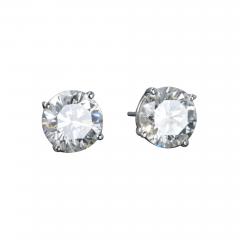 One Pair of Round Diamond Ear Studs 1 52 carat cttw containing 1 54 carat H VS2 - 4087254