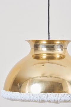 One of Eight Huge Brass Pendant Lamps with Fabric - 950530