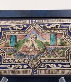 One of Two Persian Tiles from Qagar circa 1900 - 2489858