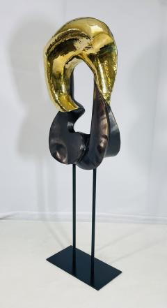 One of a Kind Figurative Floor Sculpture in Solid Brass USA 21st Century - 4128605