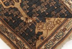 One of a kind Antique Bezalel Rug in Beige Blue and Gold - 2441964
