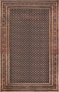 One of a kind Antique Indian Blue Gold Beige Red Handmade Wool Rug - 2452944