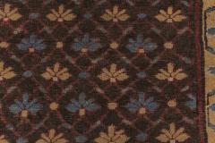 One of a kind Antique Indian Blue Gold Beige Red Handmade Wool Rug - 2452946
