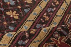 One of a kind Antique Indian Blue Gold Beige Red Handmade Wool Rug - 2452948