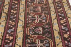 One of a kind Antique Indian Blue Gold Beige Red Handmade Wool Rug - 2452949