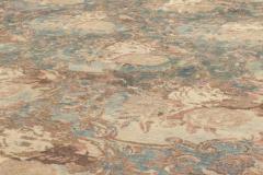 One of a kind Antique Persian Tabriz Botanic Handmade Wool Carpet - 2443584