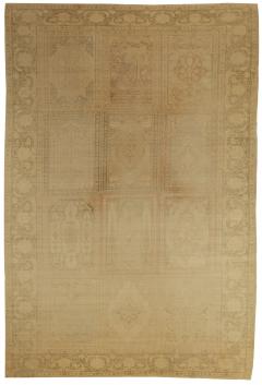 One of a kind Antique Turkish Brown Abstract Botanic Rug - 2464628