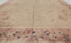 One of a kind Chinese Art Deco Botanic Handmade Wool Rug - 2452686