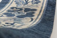 One of a kind Chinese Blue Floral Runner Fragment  - 2450057