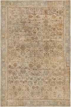 One of a kind Extra Large Antique Persian Kirman Botanic Handmade Wool Rug - 2453558