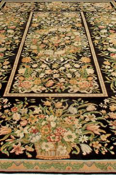 One of a kind French Savonnerie Botanic Handwoven Wool Rug - 2455203