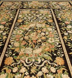 One of a kind French Savonnerie Botanic Handwoven Wool Rug - 2455205