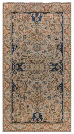One of a kind Indian Bold Botanic Handmade Wool Rug - 2461301