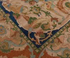 One of a kind Indian Bold Botanic Handmade Wool Rug - 2461310
