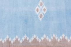 One of a kind Indian Dhurrie Rug in Shades of Beige Blue and Brown - 2441614