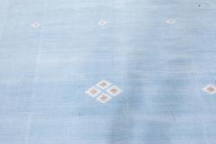 One of a kind Indian Dhurrie Rug in Shades of Beige Blue and Brown - 2441616