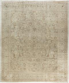 One of a kind Large Antique Indian Amritsar Botanic Handmade Wool Rug - 2461155