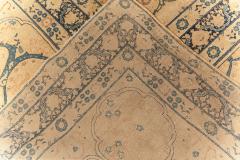 One of a kind Large Antique Persian Tabriz Beige Handmade Wool Carpet - 2461944