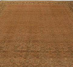 One of a kind Large Antique Persian Tabriz Brown Handmade Wool Carpet - 2454539