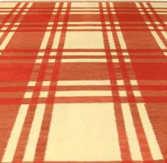One of a kind Mid 20th century Swedish Red Handmade Wool Rug - 2441793