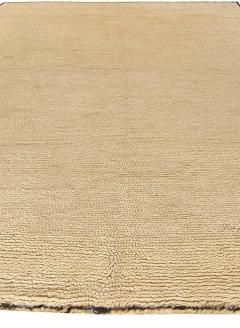One of a kind Mid 20th century Tribal Beige Handwoven Moroccan Rug - 2453315