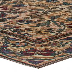 One of a kind Oversized Antique Indian Bold Botanic Handmade Wool Carpet - 2461508