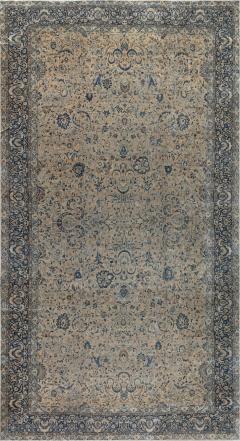 One of a kind Oversized Antique Persian Kirman Handmade Wool Carpet - 2462090