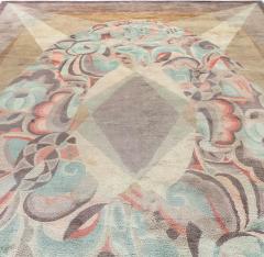 One of a kind Vintage French Art Deco Handmade Wool Rug - 3582481
