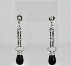 Onyx Diamond Long Earrings 18K - 3451344