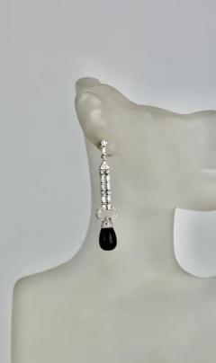 Onyx Diamond Long Earrings 18K - 3451498
