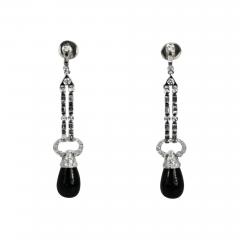 Onyx Diamond Long Earrings 18K - 3517687