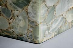 Onyx Table with Floral Stone Mosaic - 4391390