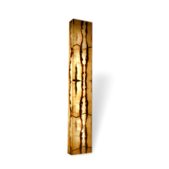 Onyx and Marble Industries Rectangular base New Tower shaped Onyx Floor Lamp Mexico 60 H x 10 L x 4 W - 1136661