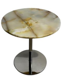 Onyx and Stainless Steel Side End Table 1970 - 4212312