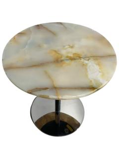 Onyx and Stainless Steel Side End Table 1970 - 4212313