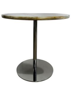 Onyx and Stainless Steel Side End Table 1970 - 4212314