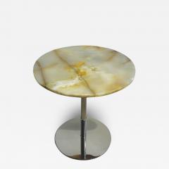 Onyx and Stainless Steel Side End Table 1970 - 4213873