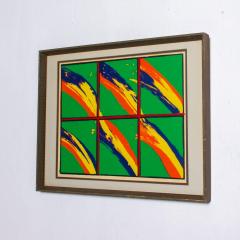 Op Art by Linda Harter Many Rainbows in Bold Colors Green - 1382794