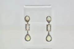Opal Diamond 18K Drop Earrings - 3458905