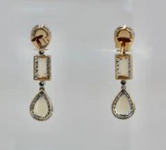 Opal Diamond 18K Drop Earrings - 3458908