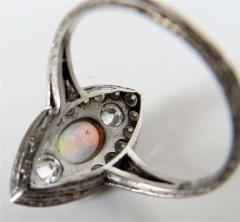 Opal and Diamond Art Deco Ring Circa 1930s - 82985