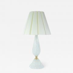 Opalescent Murano Glass Table Lamp With Controlled Bubbles, Italy 