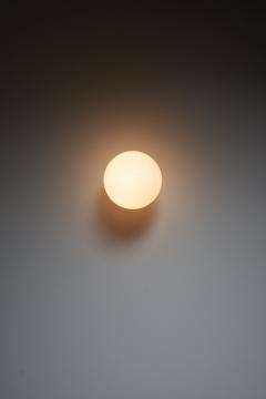 Opaline Glass and Bakelite Sphere Wall or Ceiling Light 1970s - 4499071