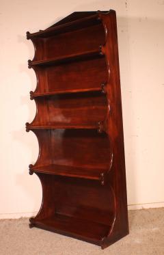 Open Bookcase Called Waterfall In Mahogany From The 19th Century - 2627244