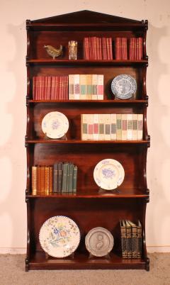 Open Bookcase Called Waterfall In Mahogany From The 19th Century - 2627245