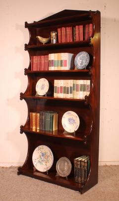 Open Bookcase Called Waterfall In Mahogany From The 19th Century - 2627246