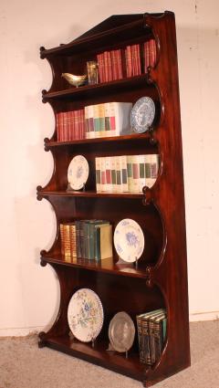 Open Bookcase Called Waterfall In Mahogany From The 19th Century - 2627250