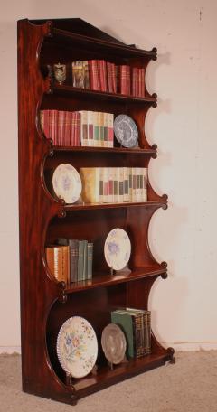 Open Bookcase Called Waterfall In Mahogany From The 19th Century - 2627253