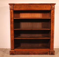 Open Bookcase In Burl Walnut Circa 1820 - 3886696