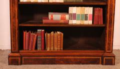 Open Bookcase In Burl Walnut Circa 1820 - 3886698